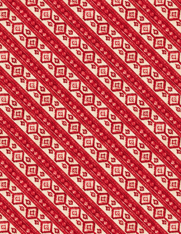 Riders On The Range - Diagonal Stripe - Red