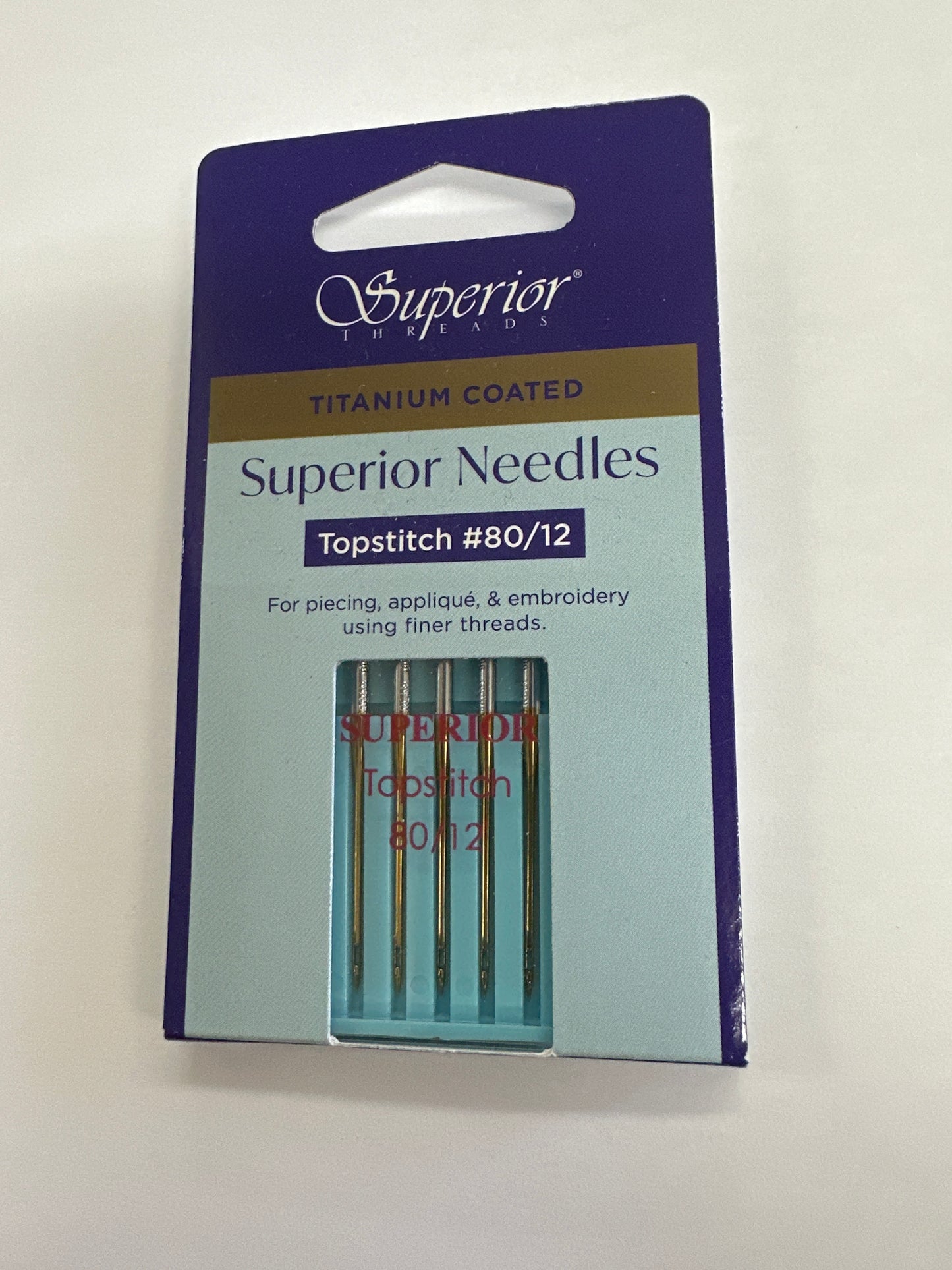Superior Topstitch Machine Needle Size 80/12 5ct