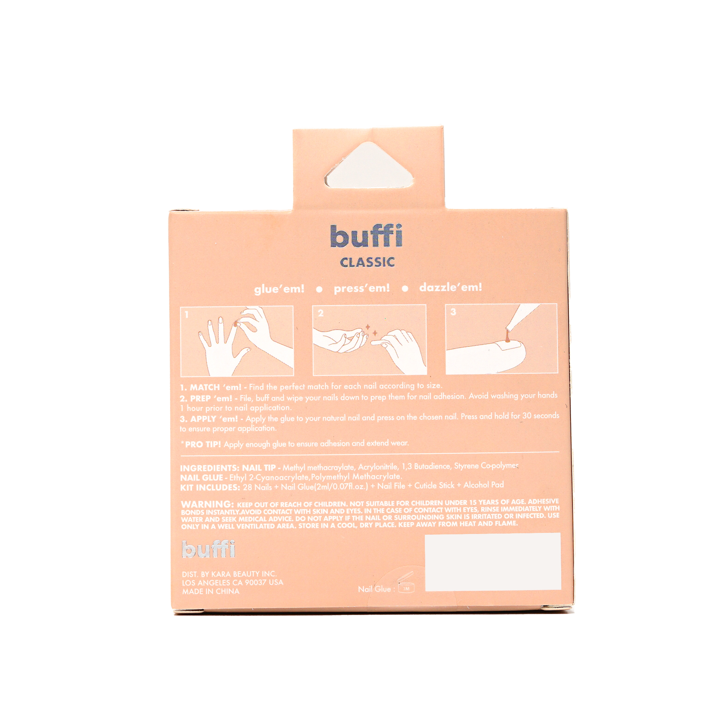 BUFFI PRESS-ON NAILS - SUGAR TIPS