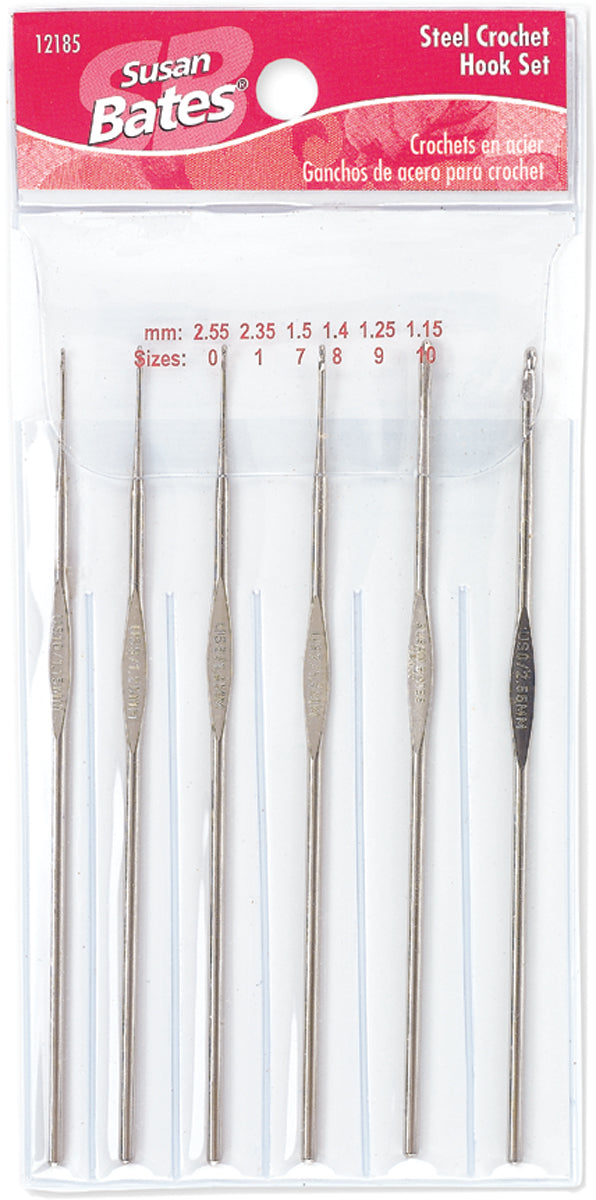 Susan Bates Steelite Crochet Hook Set-Sizes 0 To 10