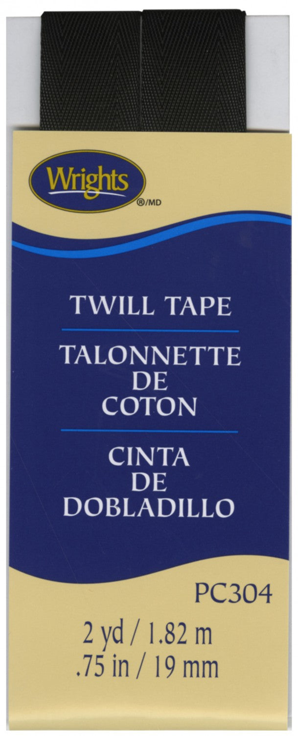Twill Tape 3/4in Black