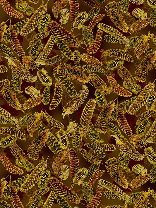 Gilded Feathers Acorn Brown