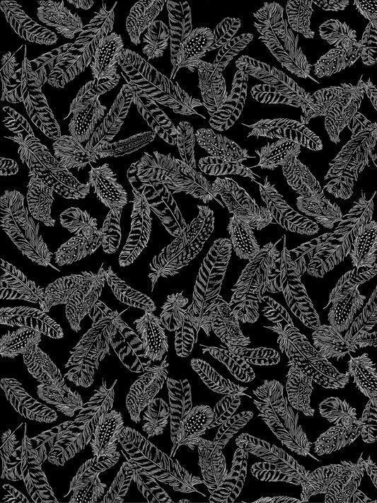 Gilded Feathers Black/Silver