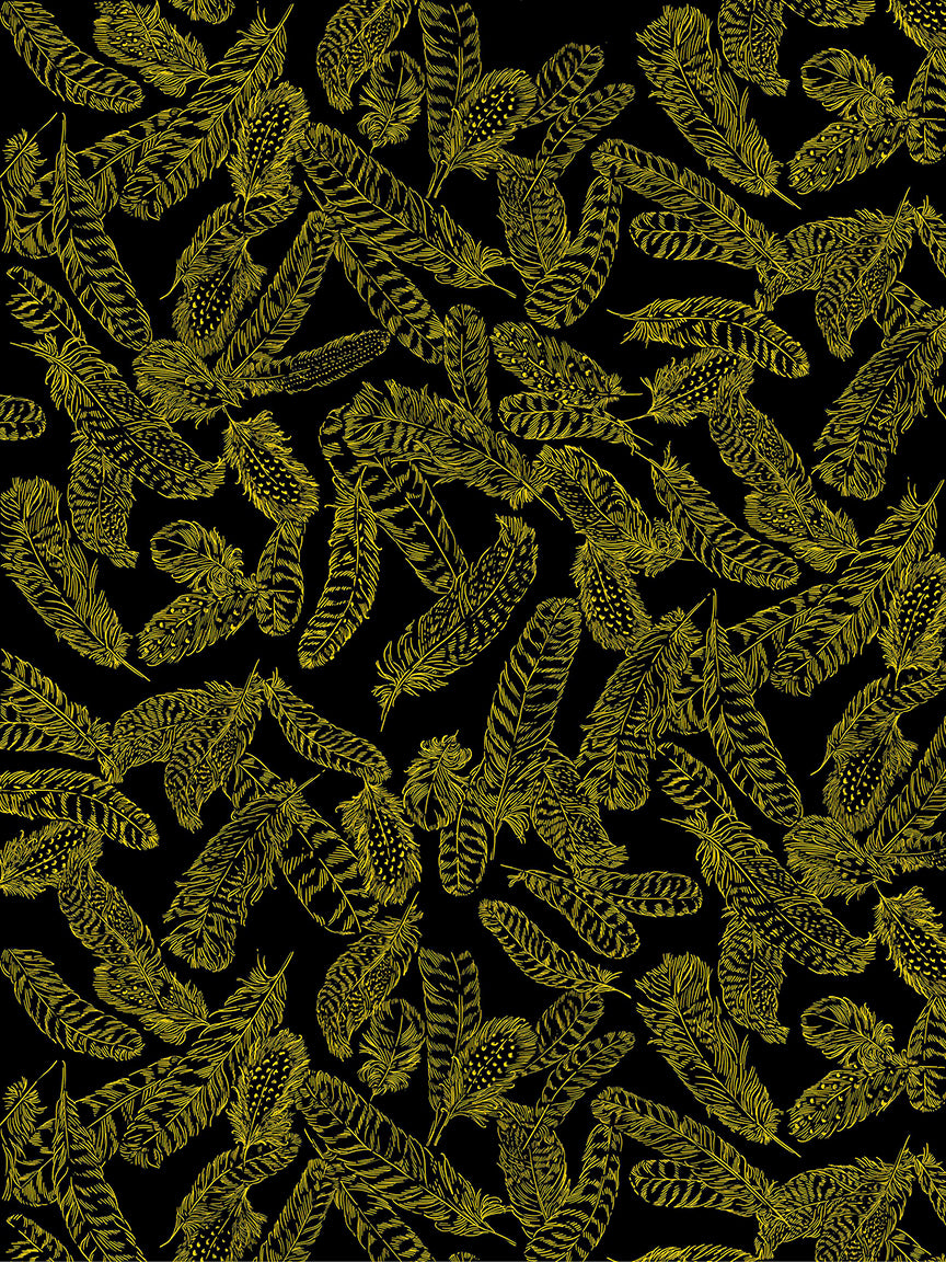 Gilded Feathers Black/Gold