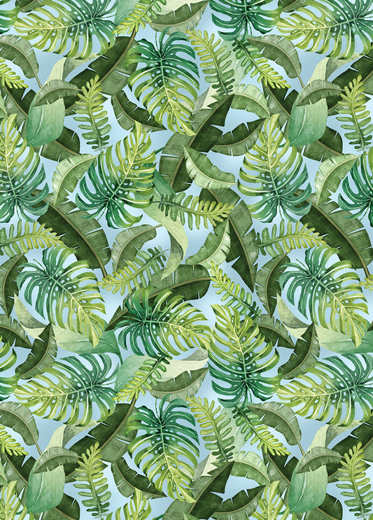 Leaves of Paradise Blue/Green