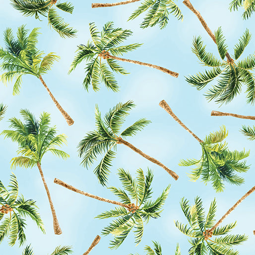 Palm Trees Light Blue