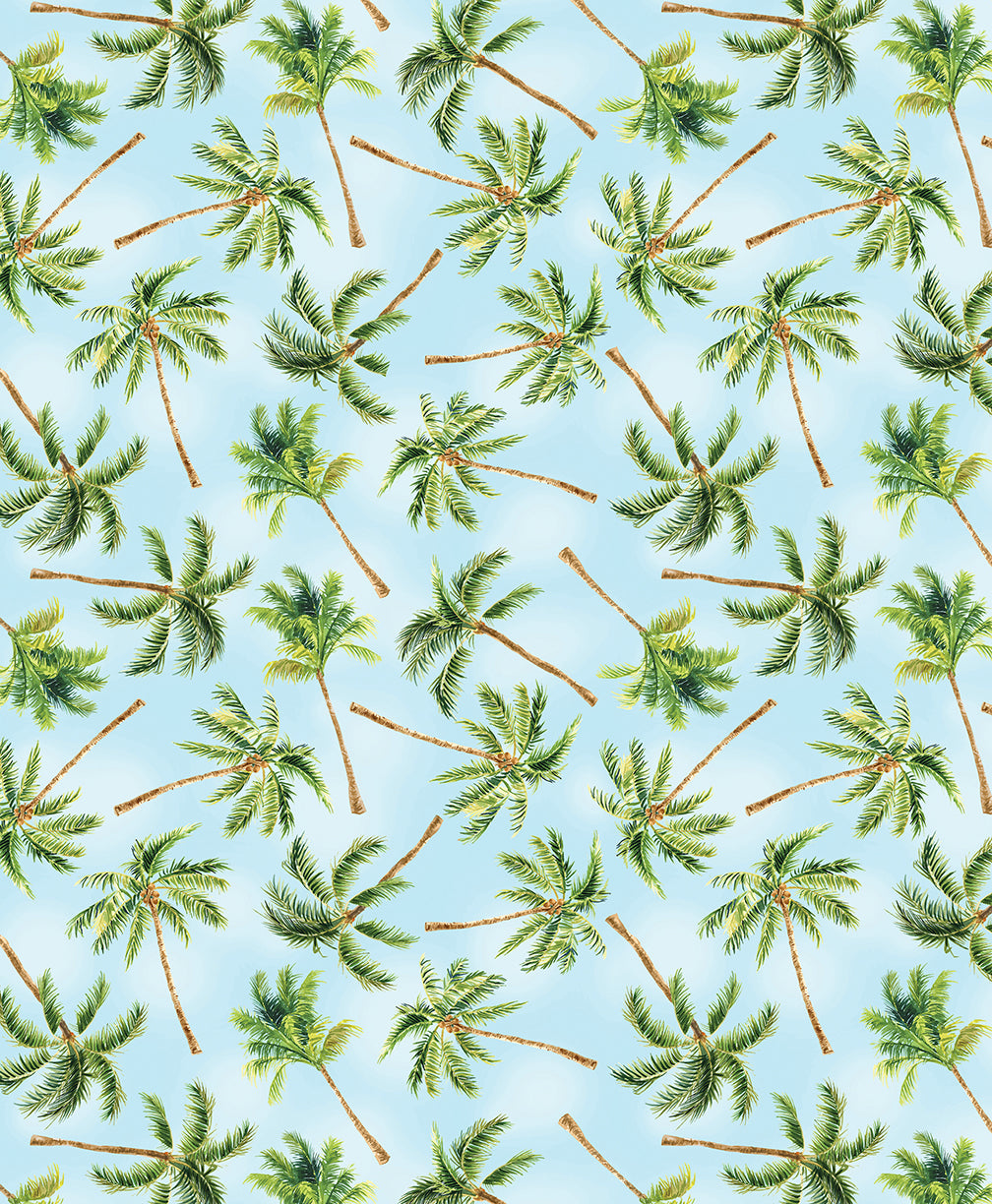 Palm Trees Light Blue