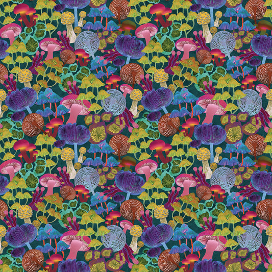 Modern Mushrooms Teal/Multi