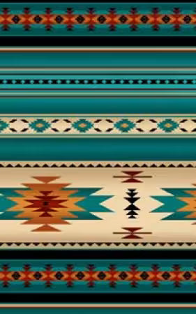 Turquoise Indian Blanket Stripe