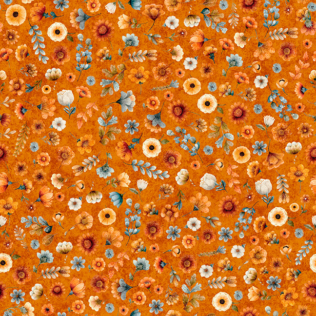 HARVEST HOLLOW - DITZY FLORAL - PUMPKIN