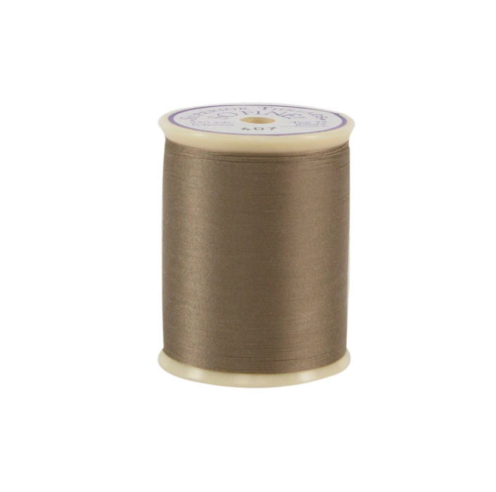 407 So Fine Polyester Thread 3-ply 50wt 550yds Clay