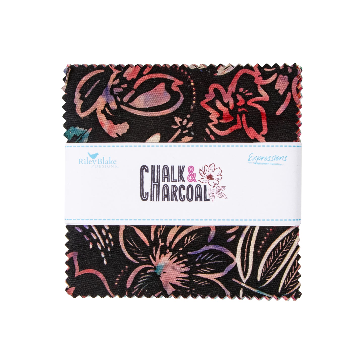 Expressions Batiks Chalk & Charcoal 5" Stacker B