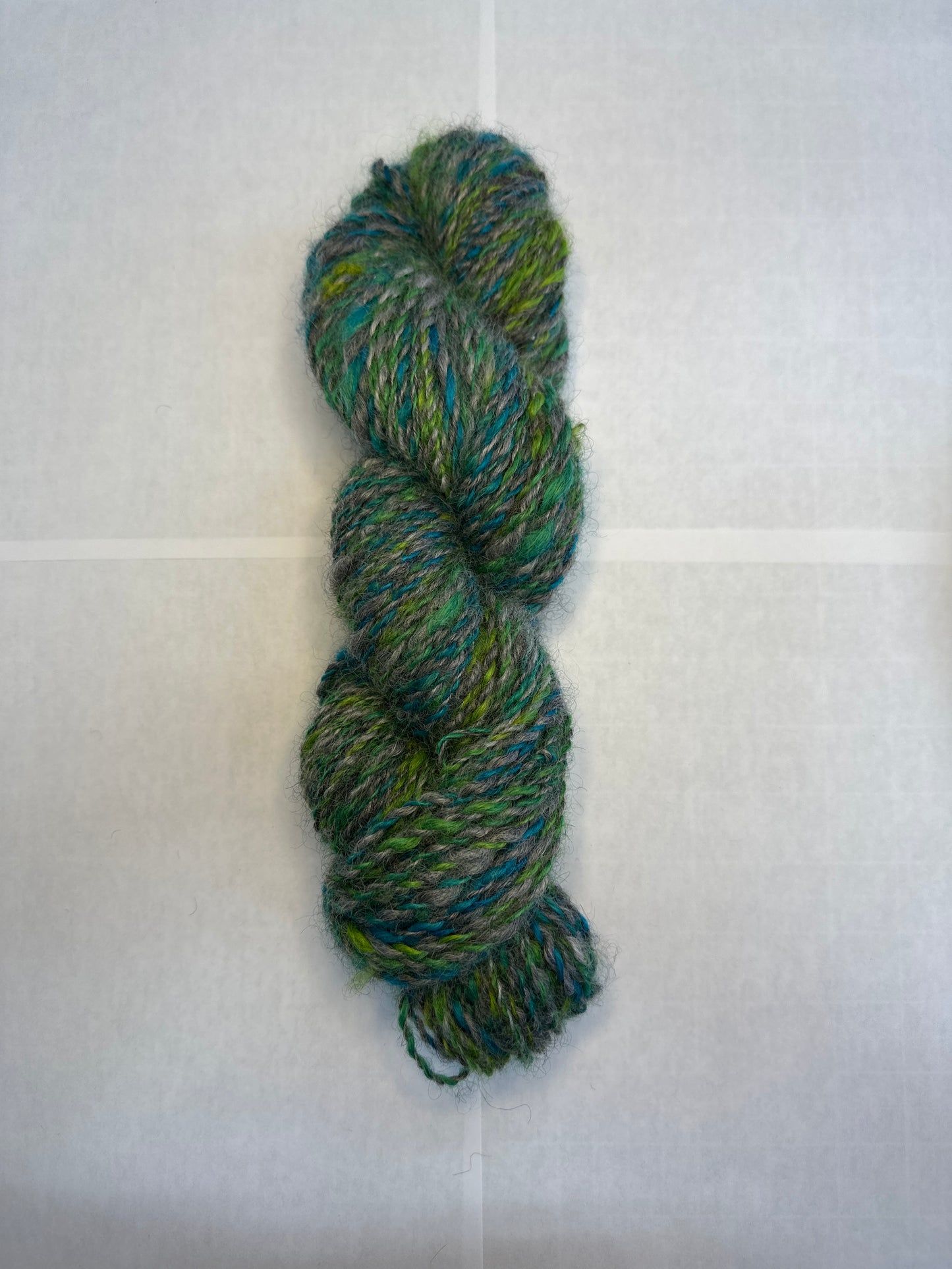 Gotland Wool- Dk Gray, Lime, Teal