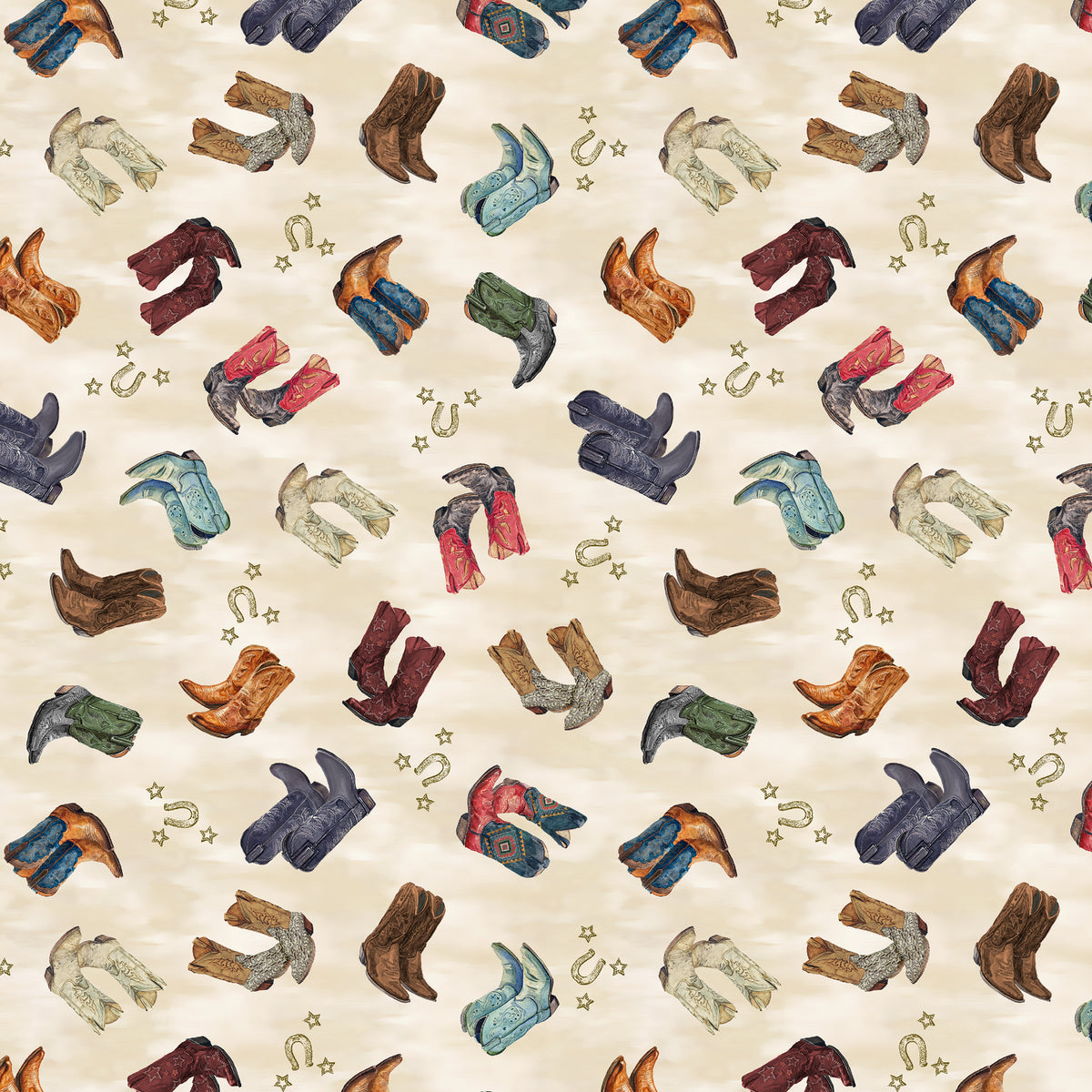 Lone Star Trail, Country Boots, 55431-7 Cream