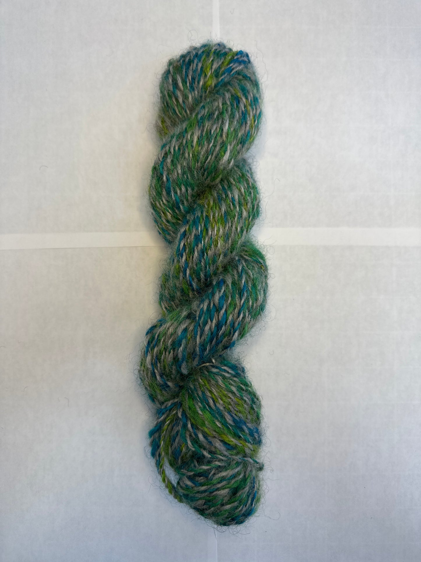 Gotland Wool- Lt Gray, Lime, Teal