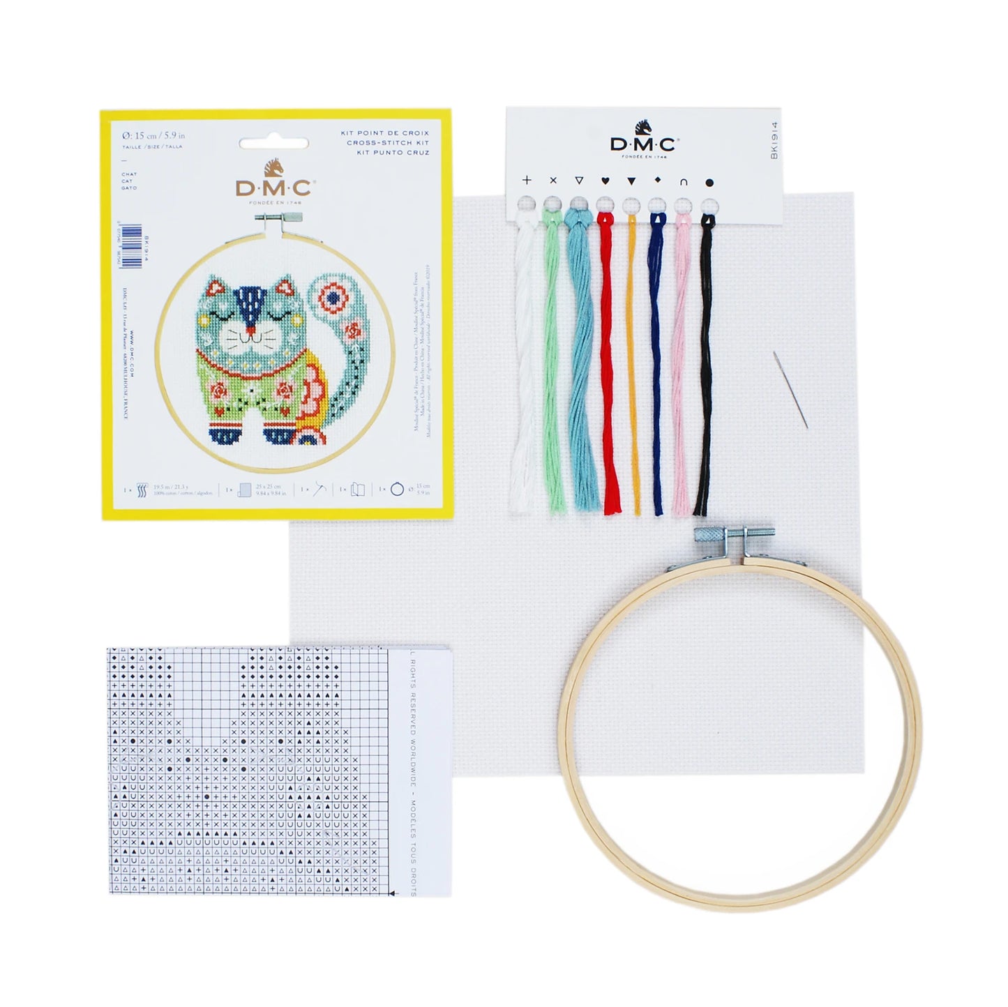 Leisure Arts Kit Cross Stitch XS Cat