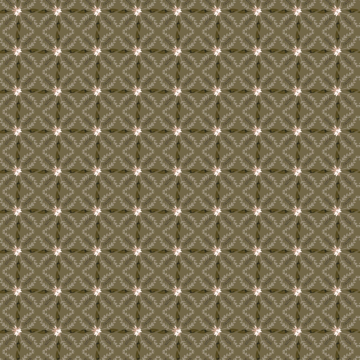 Dancing Daisies Blooming Gingham Moss