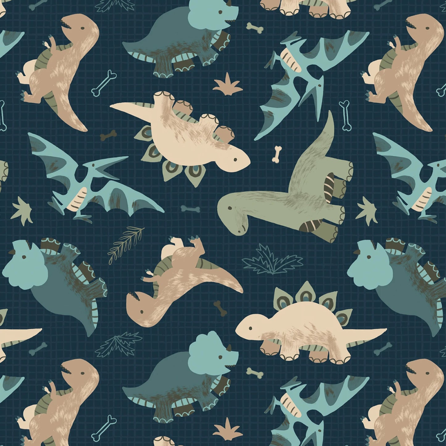 Flannel Going Dino Toss Blue