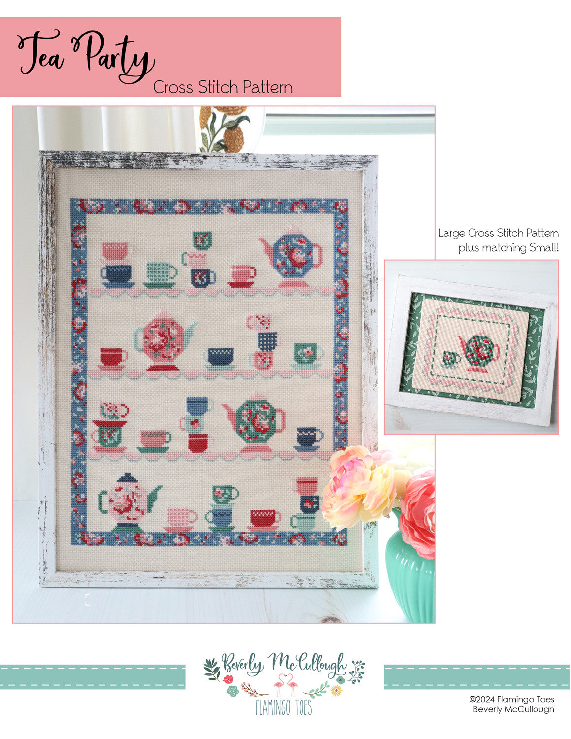 Tea Party Cross Stitch Pattern