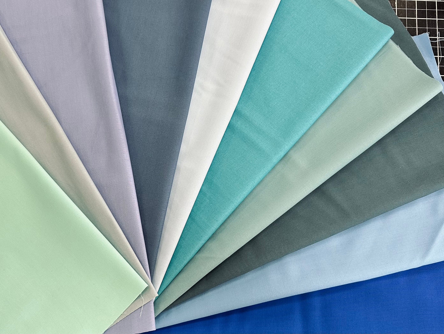 FQ-10 - Confetti Cotton Solids - Blue - Fat Quarter Bundle