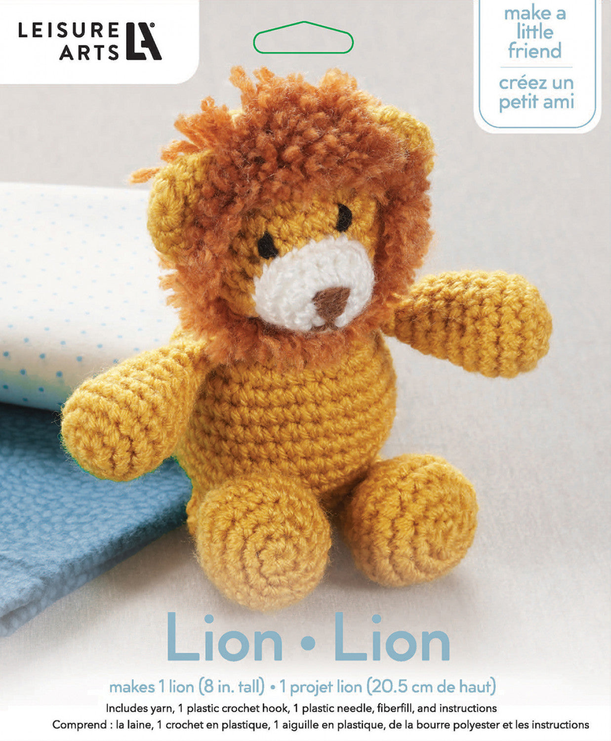 Leisure Arts Little Crochet Friend Kit Small Lion