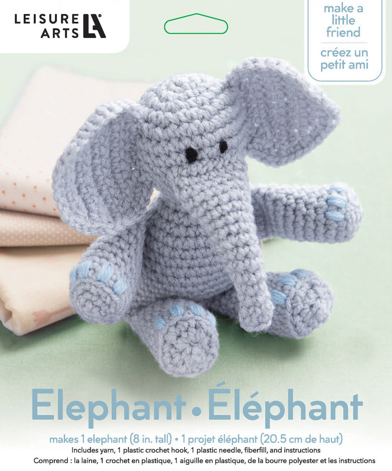 Leisure Arts Little Crochet Friend Kit Small Elephant