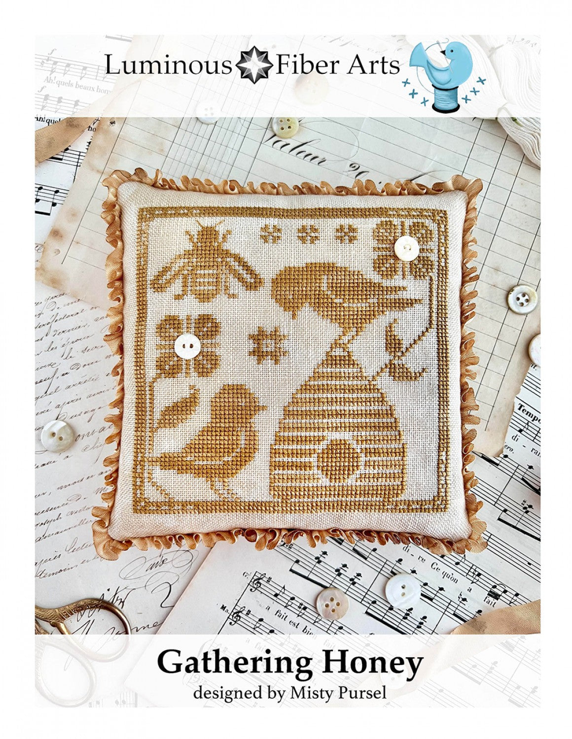 Gathering Honey Cross Stitch Pattern
