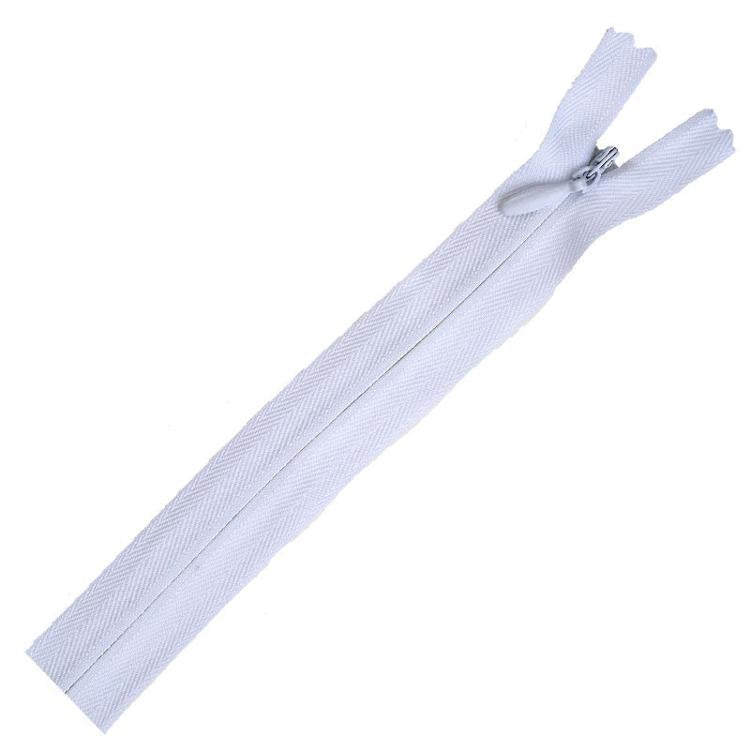 Invisible Zipper 22" White