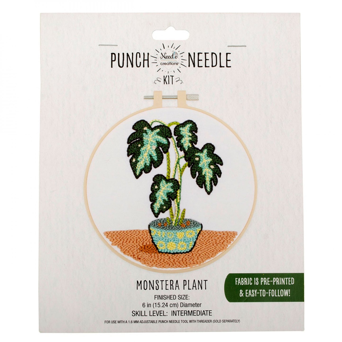 Punch Needle Monstera