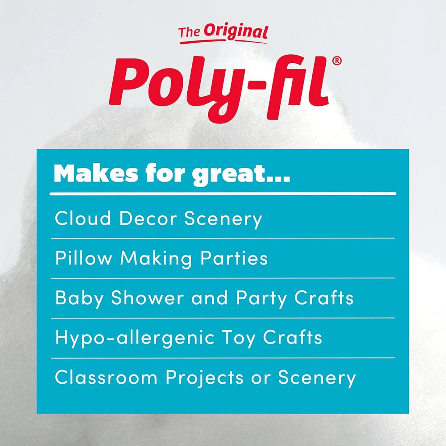 Poly-Fil Premium Polyester Fiber Fill 12oz Bag