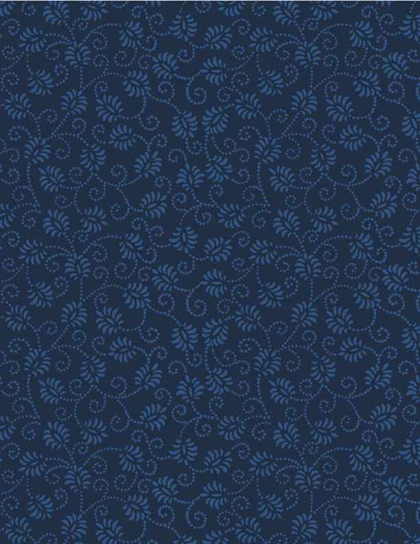 Dancing Buds Navy on Navy
