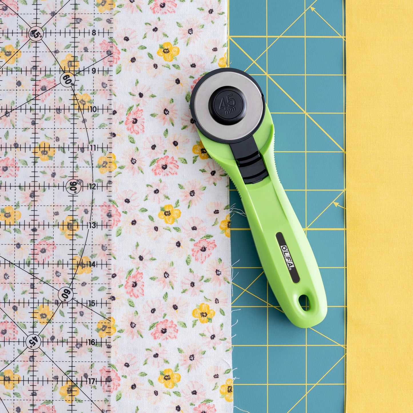 OLFA 45mm Quick-Change Rotary Cutter Lime