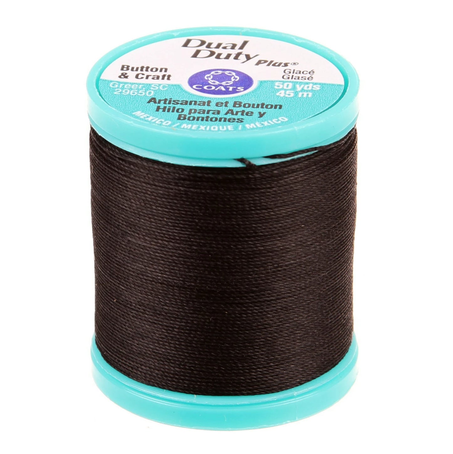900 Dual Duty Plus Button and Carpet Thread 50yds 10wt Black