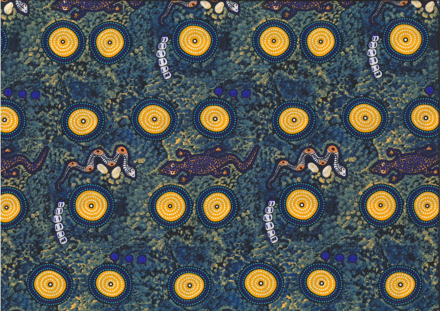 Snake & Goanna Bush Tucker Blue
