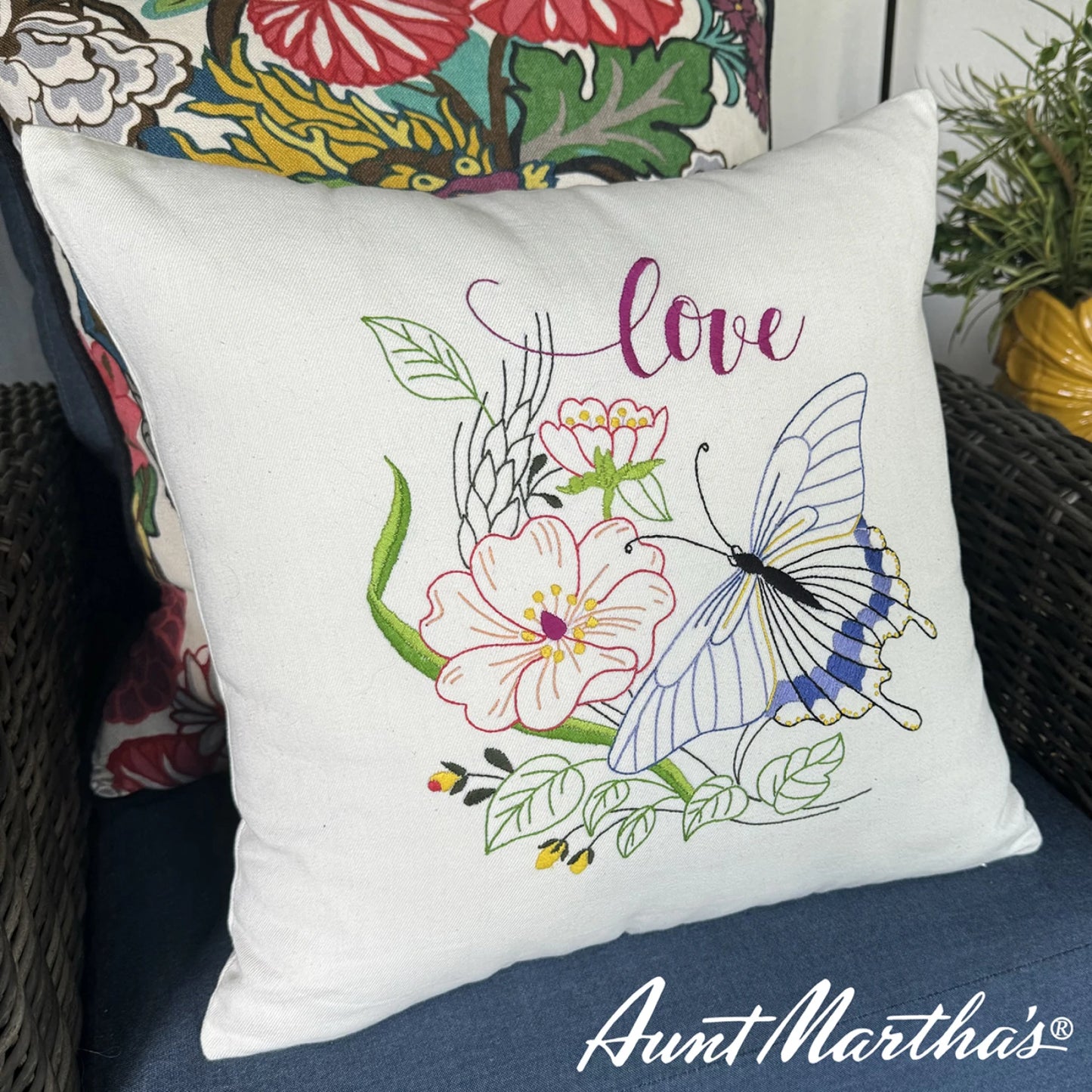 Stitcher's Revolution Embroidery Transfer Pattern - Flowers & Butterflies