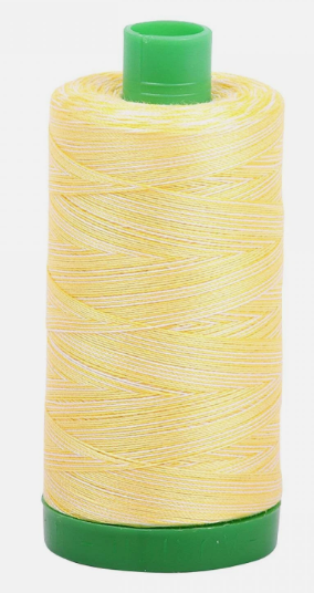 A1140-3910 Mako Cotton Embroidery Thread 40wt 1094yds Variegated Yellow