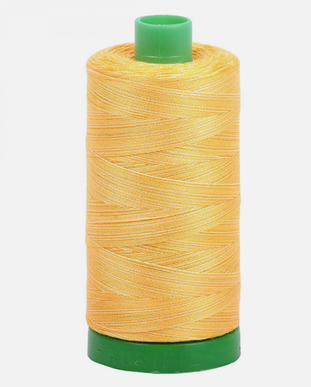 A1140-3920 Mako Cotton Embroidery Thread 40wt 1094yds Variegated Yellow