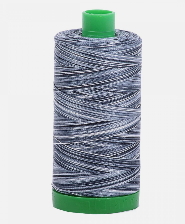 A1140-4665 Mako Cotton Embroidery Thread 40wt 1094yds Variegated B&W