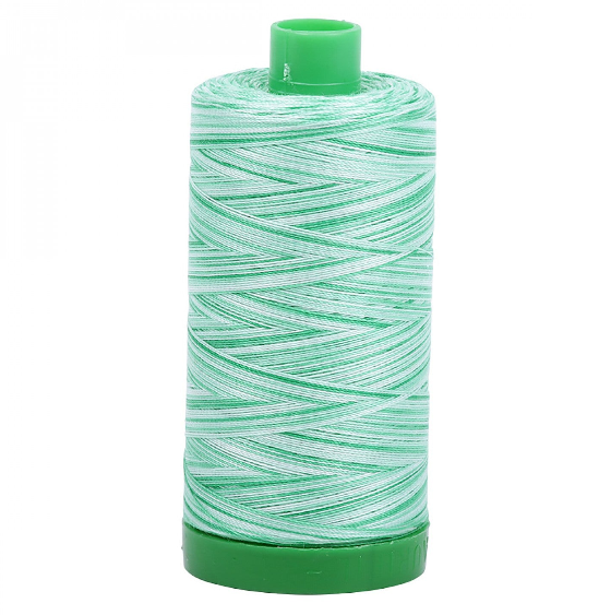 A1140-4661 Mako Cotton Embroidery Thread 40wt 1094yds Variegated Green