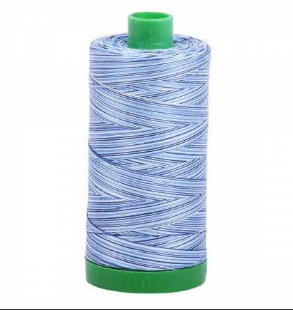 A1140-4655 Mako Cotton Embroidery Thread 40wt 1094yds Variegated Blue