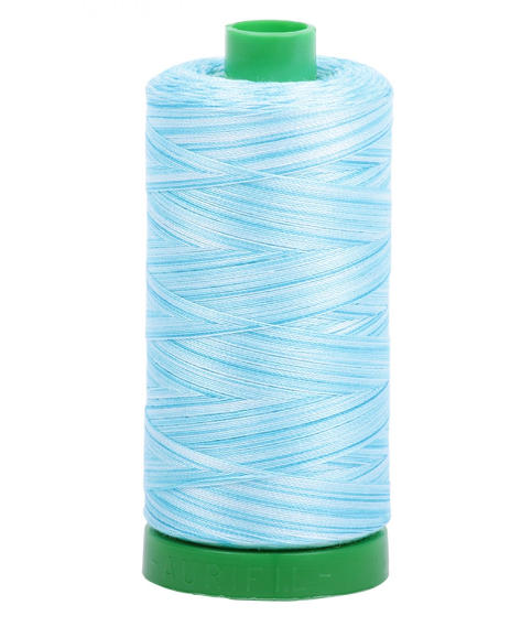A1140-4663 Mako Cotton Embroidery Thread 40wt 1094yds Variegated Blue