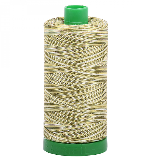 A1140-4653 Mako Cotton Embroidery Thread 40wt 1094yds Variegated Green