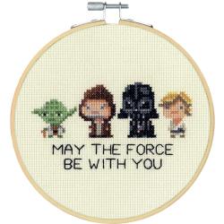 Dimensions Star Wars Counted Cross Stitch Kit 6" Round Family Hoop (14 Count)
