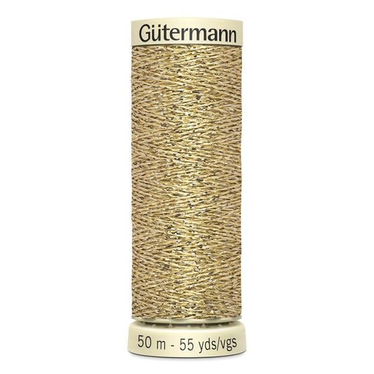 Gutermann Sparkle Metallic Thread 50m - Gold