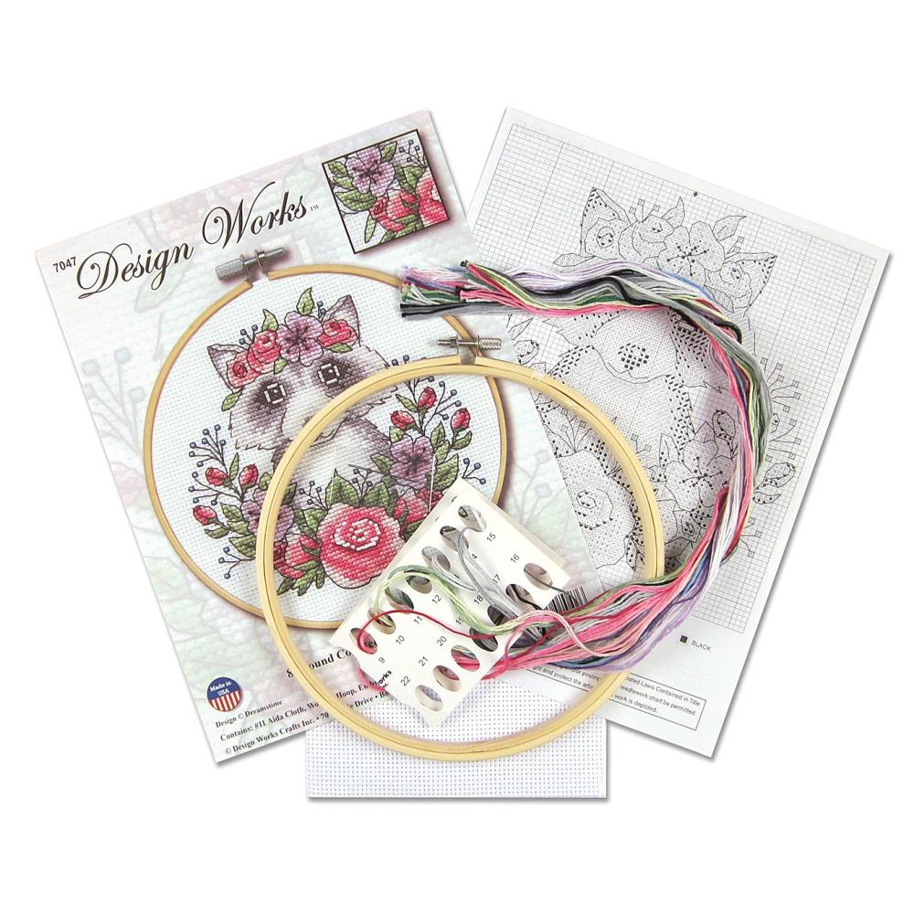 Design Works Counted Cross Stitch Kit 8" Round-Racoon