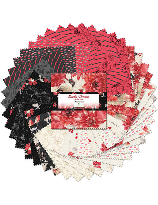 Scarlet Dreams 5″ Charm Pack 42pc