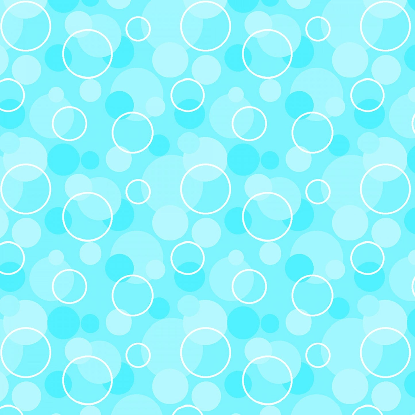 Flannel Aqua Bubbles Flannel