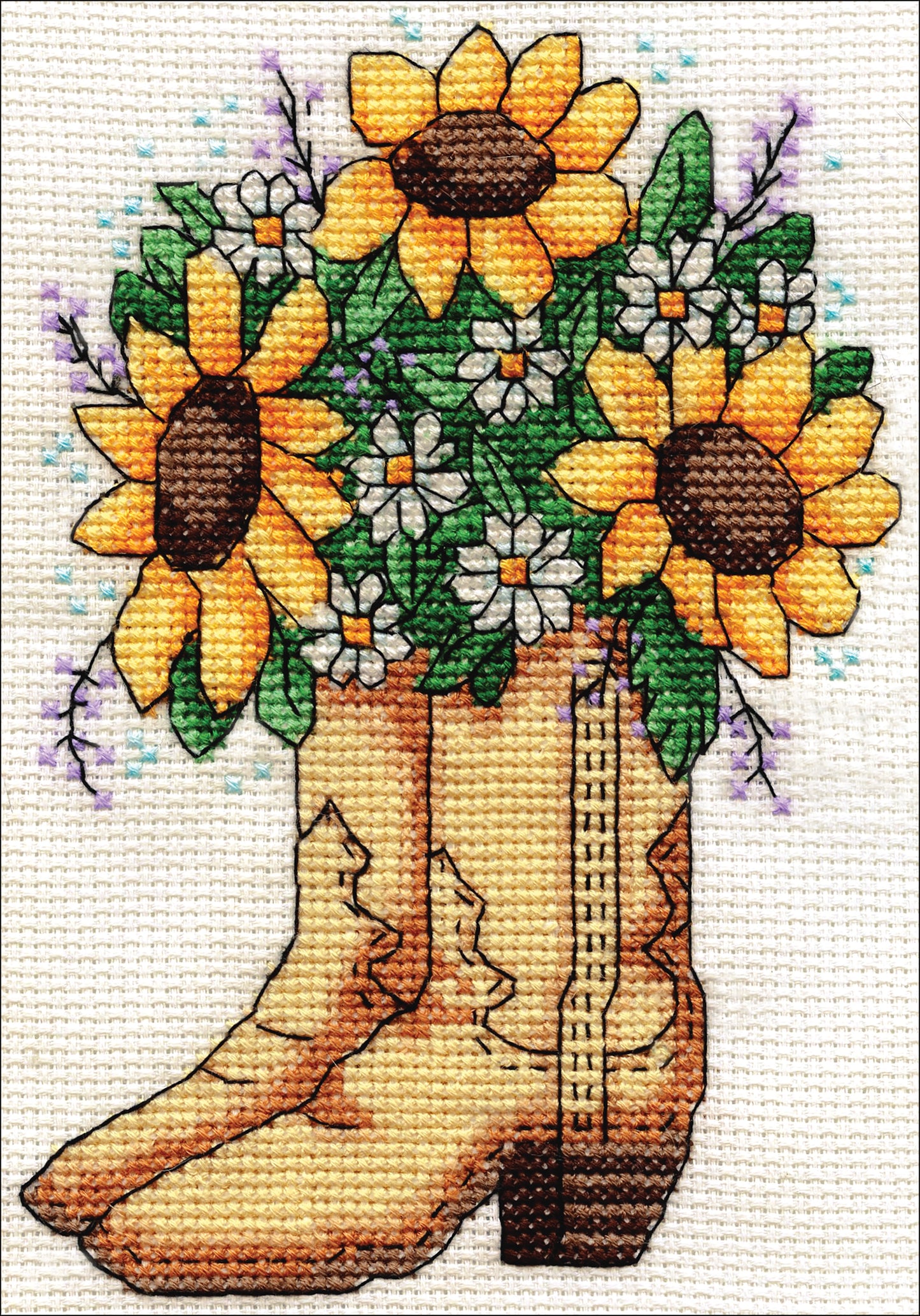 Design Works Counted Cross Stitch Kit 5"X7"-Cowboy Boots