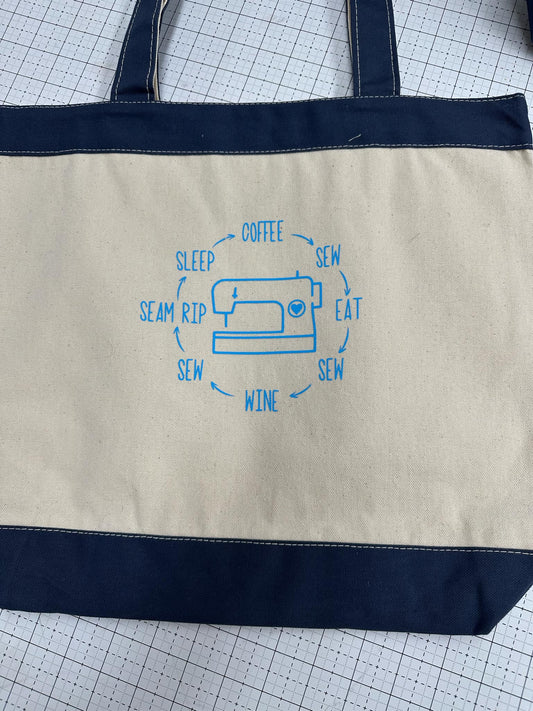 Cotton Tote-Navy 139