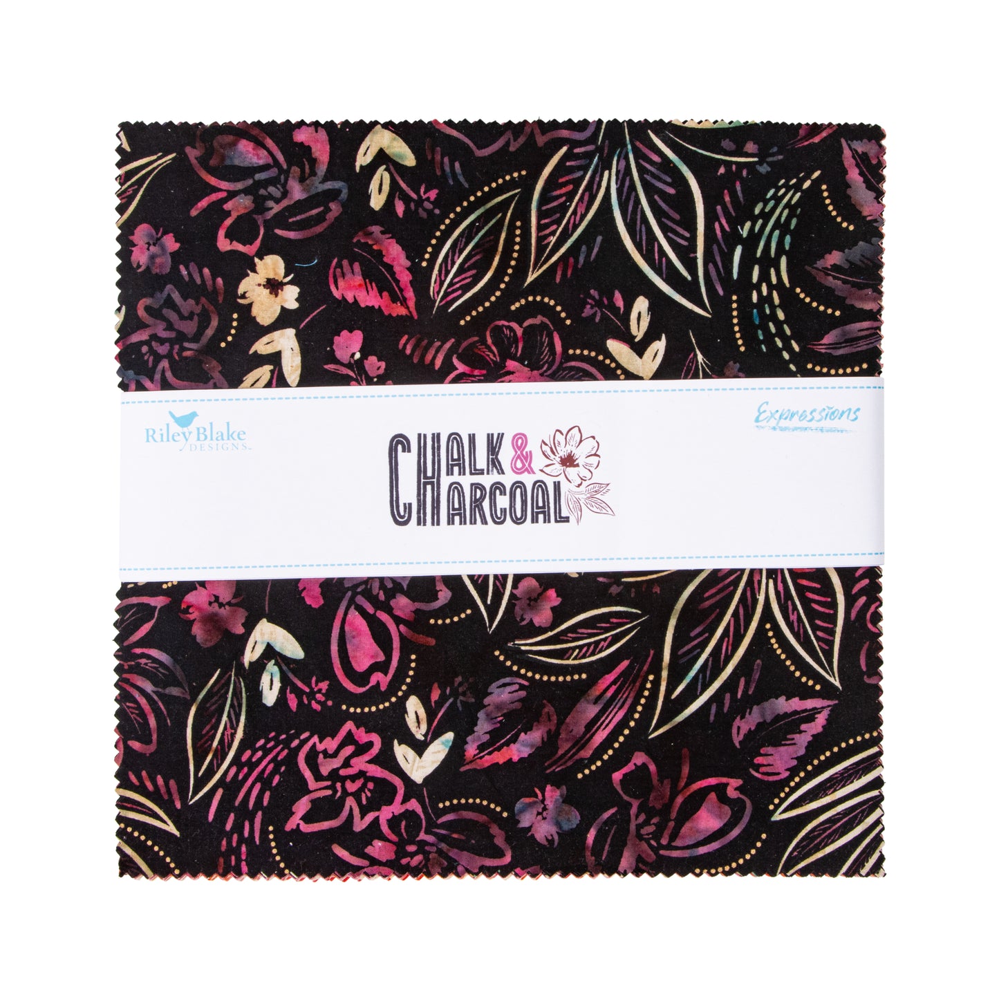 Expressions Batiks Chalk & Charcoal 10" Stacker C